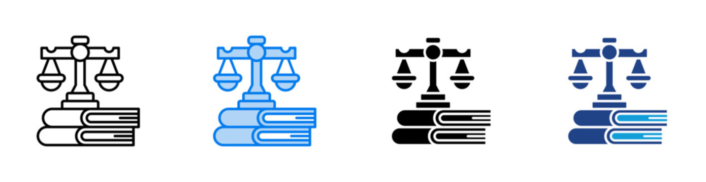 Legislation icon set multiple style collection
