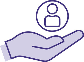 Caring Colored Icon. Customer Service Vector Icon. Patient Assistance and Service Support
