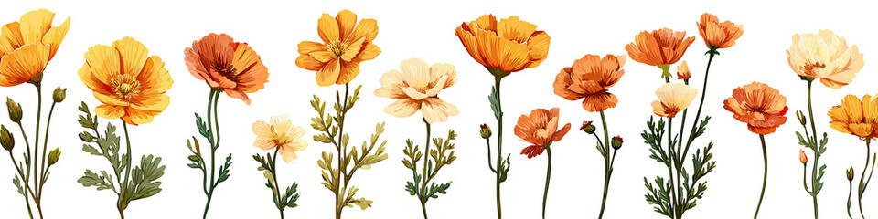 Vibrant Blossoms in a Garden