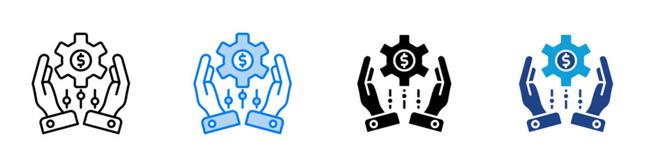 Control icon set multiple style collection