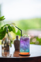 Colorful summer drink menu to cool down