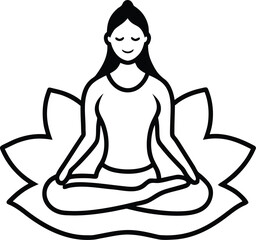 silhouette of a woman in yoga position