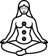 vector illustration of yoga