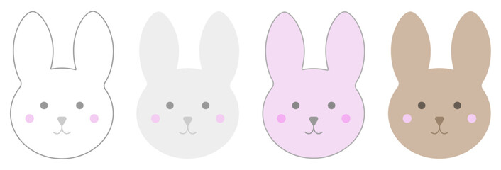 うさぎ4色カラバリ4点セット