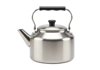 Stainless Steel Kettle Kitchen Utensil Tea Kettle Boiling Water Home Appliance on Transparent background