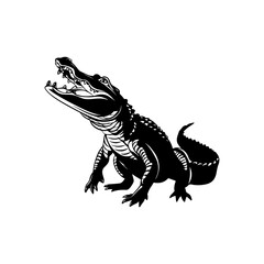 Vector of crocodile design on white background. Wild Animals. Reptile. Easy editable layered vector