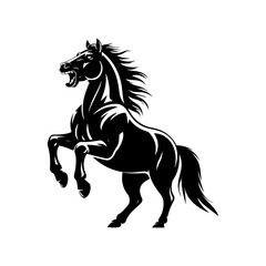 black horse silhouette illustration