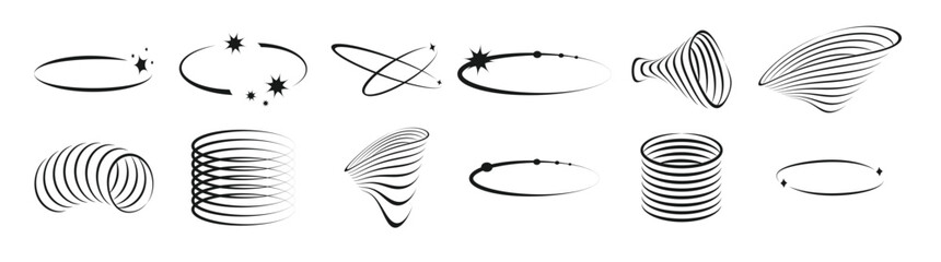  yk graphic elements vector illustration of set of retro