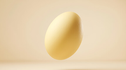 Floating golden cream-colored oval, with soft lighting and subtle texture. A serene, abstract visual ideal for product display or minimalist design.