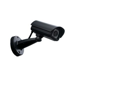 CCTV Camera on Wall  Security Surveillance Technology on Transparent background