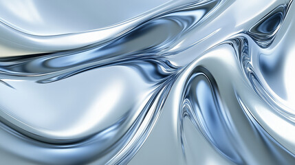 Fototapeta premium 光沢のある流れる水銀または液体金属の抽象テクスチャ
