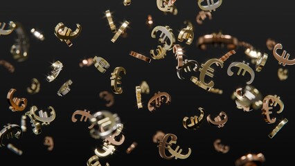 浮遊するユーロ記号