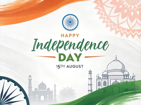 Happy Independence Day, Indian Independence Day 15th of August celebration social media post, India Independence Day creative social media post	