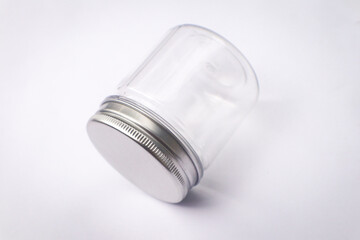 Bottle or Jar Packaging Mockup on an Isolated White Background