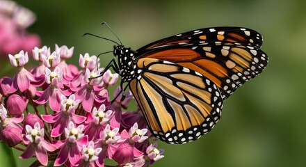Naklejka premium butterfly on flower