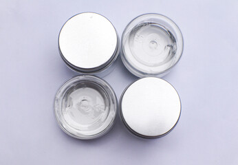 A Group of Bottles or Jars Packaging Mockup on an Isolated White Background