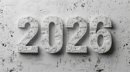 Textured 2026 numbers on a grunge background