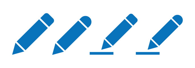 Edit icon set. Edit text icon. Pencil. sign up. Notepad edit document with pencil icon. Pencil symbols for writing, Note taking, and editing. 