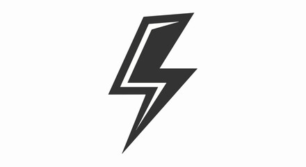 Stylized black lightning bolt icon with sharp, angular lines and a dynamic white highlight.