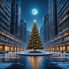 크리스마스 도시 야경