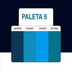 Set of colorful trendy flat color template. Collection palette of flat style color swatches for web design. Trendy colors squares palettes of new season. Vector Illustration.