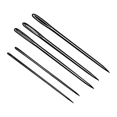 silhouette image of a needle with a transparent background