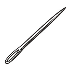 silhouette image of a needle with a transparent background