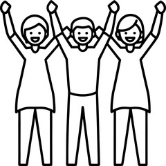 group of people holding hands