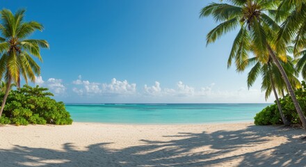 Obraz premium Tropical beach paradise scene
