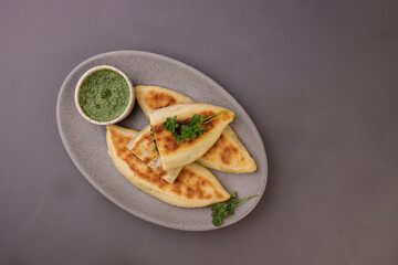 Zhingyalov Hats or Jingalov Hats is Armenian Herb Stuffed Flatbread From The Republic Of Artsakh.
