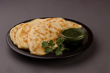 Traditional Afghan Bolani is Flatbread Stuffed With Potatoes and Green Onion. 