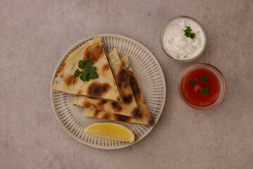 Gozleme is a Classic Turkish Flatbread, Stuffed With Spinach and Feta Cheese. 