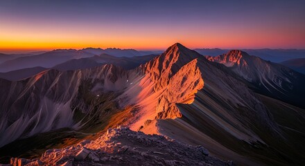 Fototapeta premium sunset in the mountains