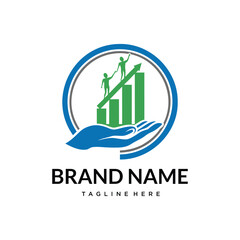 Fototapeta premium Crypto Exchange, Finance, Financial support Logo