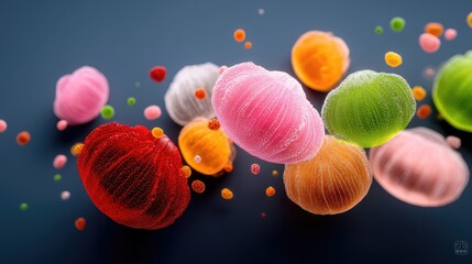 Translucent Pastel Blobs Floating in Depth