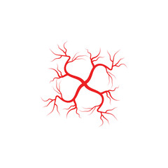 Veins logo vector and symbol design