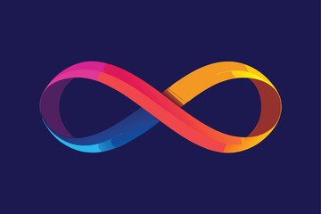  Infinity Loop Gradient Abstract Vector Background