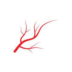 Veins logo vector and symbol design
