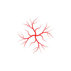 Veins logo vector and symbol design