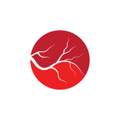 Veins logo vector and symbol design