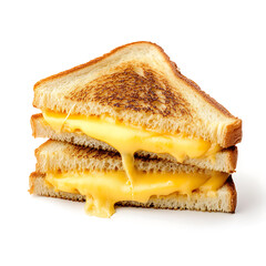 Golden Grilled Cheese Sandwich with Melted Cheese