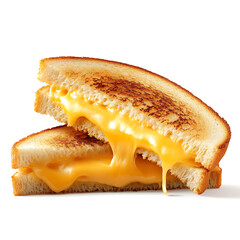 Golden Grilled Cheese Sandwich with Melted Cheese