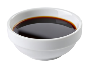bowl of soy sauce isolated on transparent png