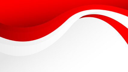 Obraz premium Abstract red and white wave background. Modern Indonesian flag color theme. Perfect for Independence Day banners, patriotic celebration posters, national events, web headers, and more