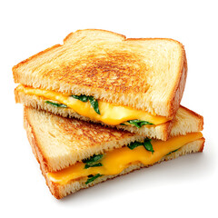 Golden Grilled Cheese Sandwich with Spinach