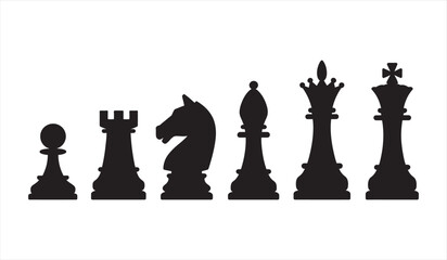 chess pieces vector illustration