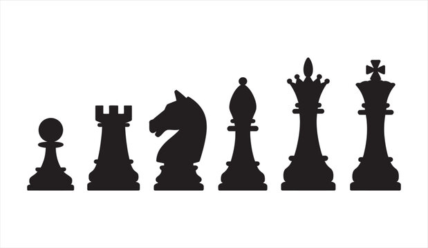 chess pieces vector illustration