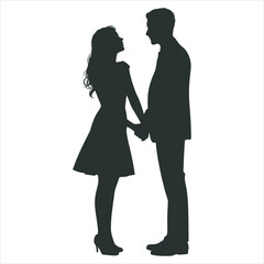silhouette of a couple
