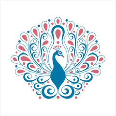 Fototapeta premium peacock vector illustration