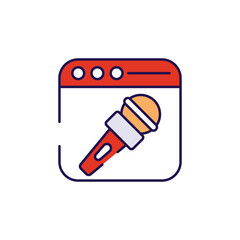 Journalism icon design with white background stock illustration